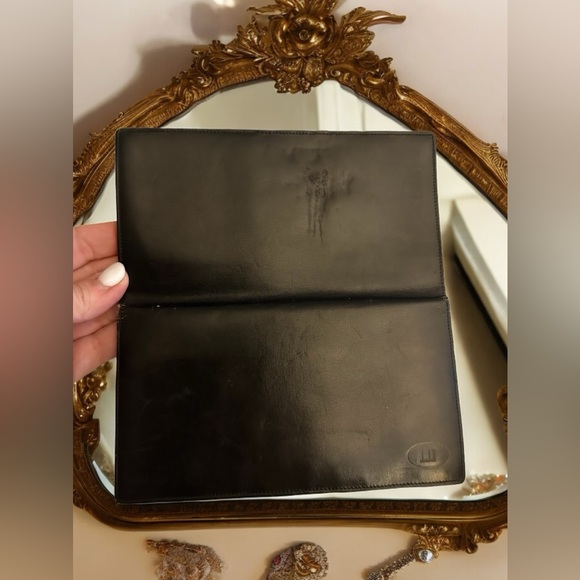 Dunhill unisex long slim black leather wallet - Picture 7 of 11